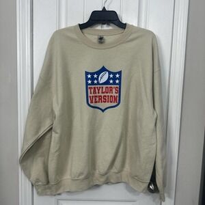 Taylor Swift inspired Taylor's  Version NFL crewneck sweatshirt. XL